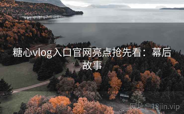 糖心vlog入口官网亮点抢先看：幕后故事